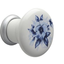 Pomolo in ceramica con bussola e base in ottone serie (040)