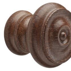 Pomolo in legno tornito con bussola ottone serie (314)