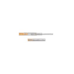 Set di guide a sfere per cassetti con estrazione totale e chiusura soft, altezza 45 mm, lunghezza 550 mm, Acciaio, Zincato bianco/nero
