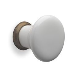 Pomolo in ceramica con bussola e base in ottone serie (030)