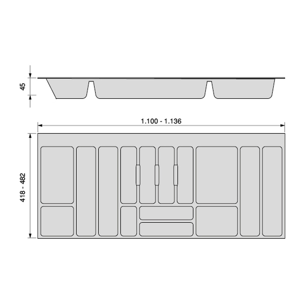 Portaposate 1200mm “Optima Vantage” (spalle 18mm), Plastica, Tecnoplastica 2 Portaposate 1200mm “Optima Vantage” (spalle 18mm), Plastica, Tecnoplastica - immagine 2