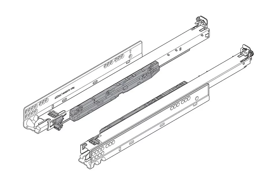 Guida scorrevole Movento Blumotion Blum 760H4500S per Tip-On 3 Guida scorrevole Movento Blumotion Blum 760H4500S per Tip-On - immagine 3