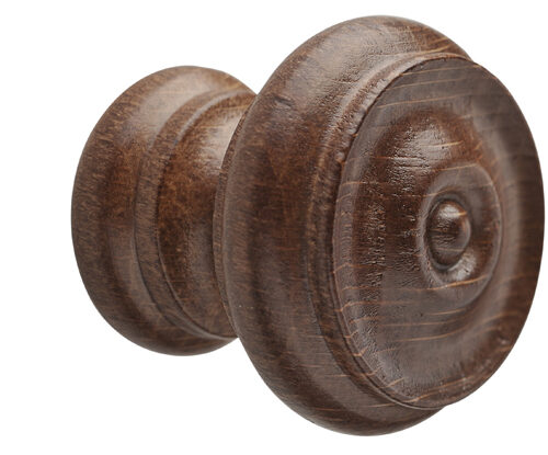 Pomolo in legno tornito con bussola ottone serie (314)