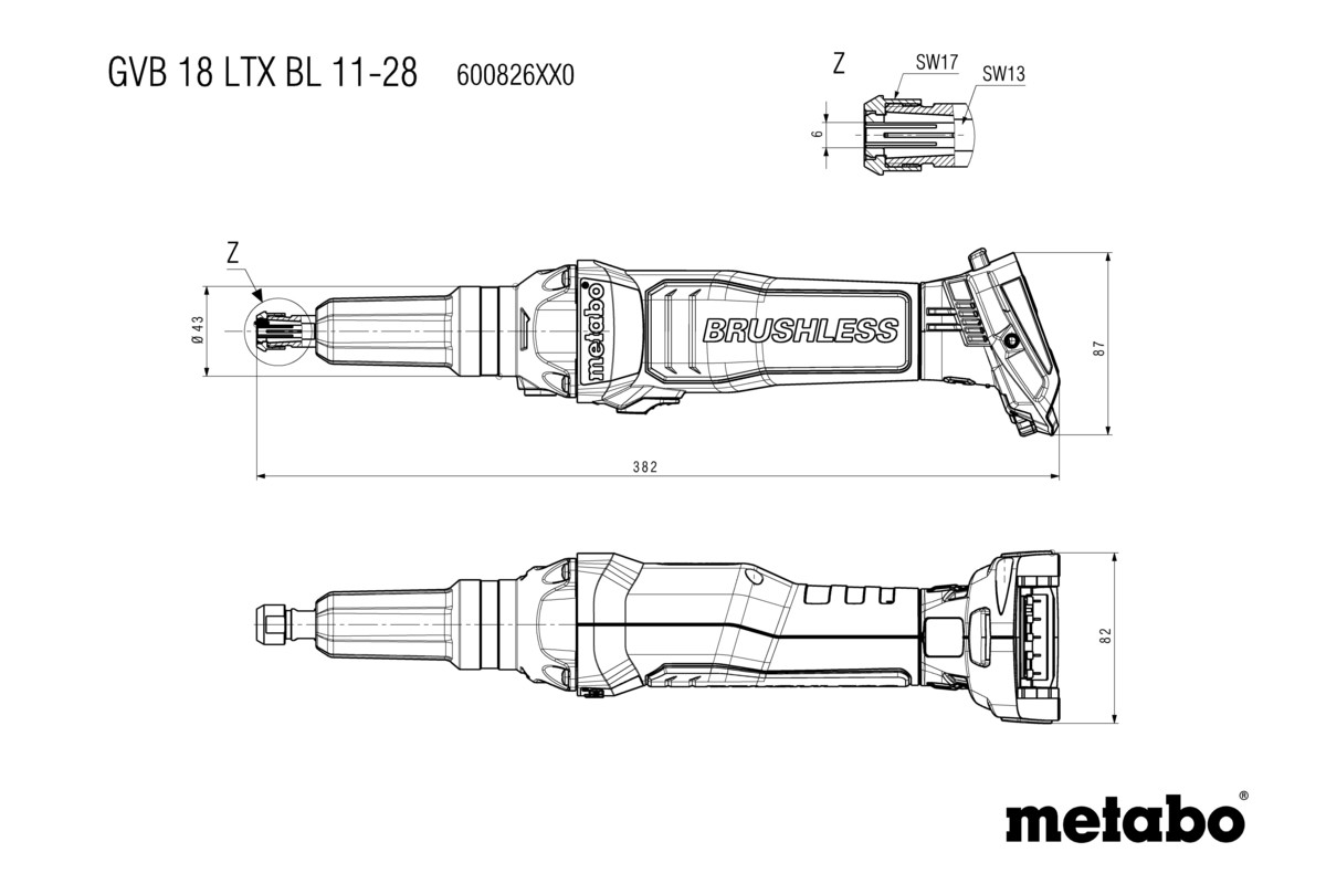 Smerigliatrice diritta a batteria (600826840) 2 Smerigliatrice diritta a batteria (600826840) - immagine 2