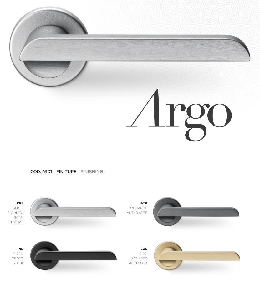 Maniglia per Porta stile moderno Argo arieni serie (6301) 2 Maniglia per Porta stile moderno Argo arieni serie (6301) - immagine 2