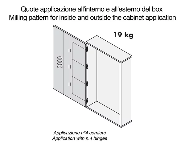 CERNIERA invisibile PER MOBILI KOBLENZ SERIE (K6100 Kubikina) 6 CERNIERA invisibile PER MOBILI KOBLENZ SERIE (K6100 Kubikina) - immagine 6