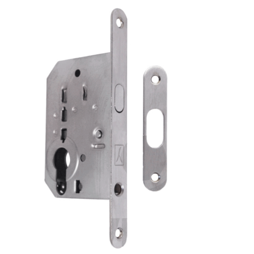 serratura per porte scorrevoli con gancio cilindro MOD.062